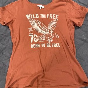 Bohme graphic tee Wild and Free - Rust Orange